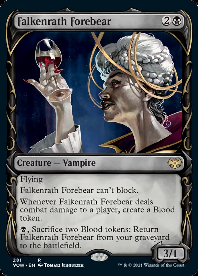 Falkenrath Forebear (Showcase Fang Frame) [Innistrad: Crimson Vow] | Good Games Adelaide SA