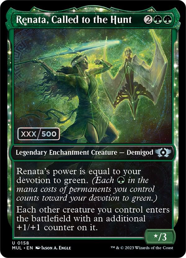 Renata, Called to the Hunt Serialized 158 (March of the Machine: Multiverse Legends)  - Double Rainbow Foil | Good Games Adelaide SA