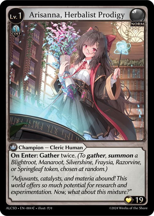 Arisanna, Herbalist Prodigy (4) [Alchemical Revolution: Starter Decks] | Good Games Adelaide SA