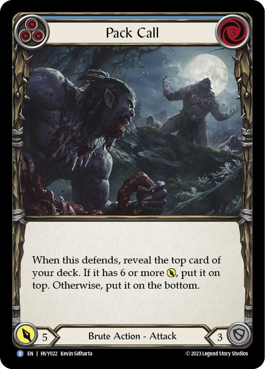 Pack Call (Blue) [HVY022] (Heavy Hitters)  Rainbow Foil | Good Games Adelaide SA