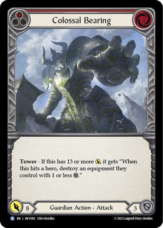 Colossal Bearing (Red) [HVY062] (Heavy Hitters)  Rainbow Foil | Good Games Adelaide SA