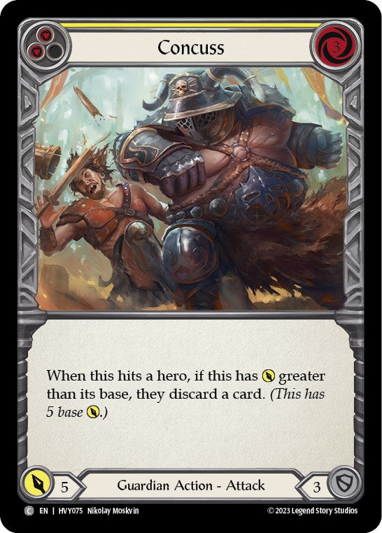 Concuss (Yellow) [HVY075] (Heavy Hitters)  Rainbow Foil | Good Games Adelaide SA