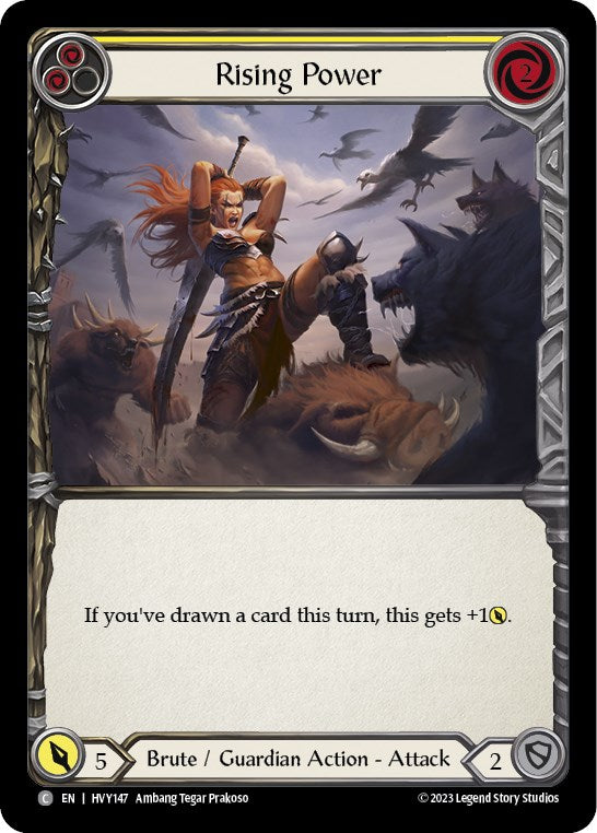 Rising Power (Yellow) [HVY147] (Heavy Hitters)  Rainbow Foil | Good Games Adelaide SA