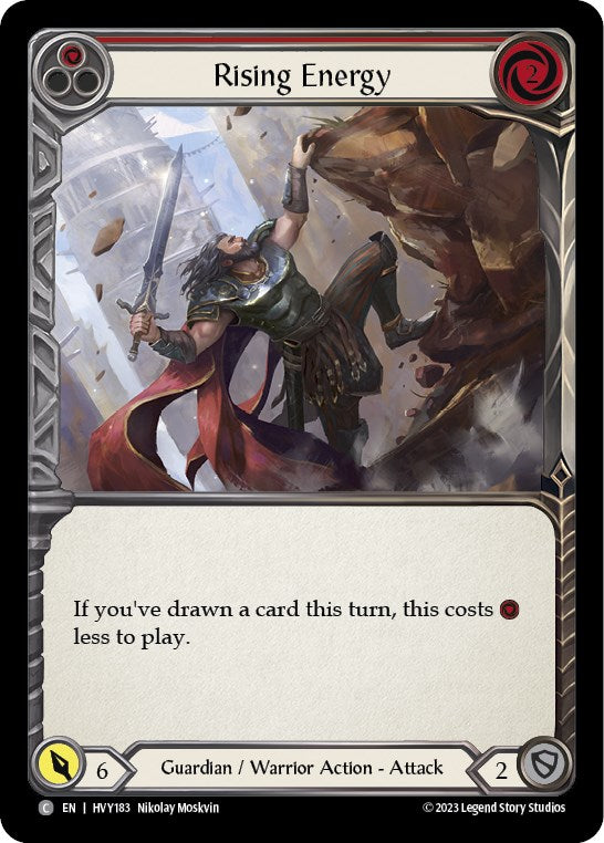 Rising Energy (Red) [HVY183] (Heavy Hitters)  Rainbow Foil | Good Games Adelaide SA