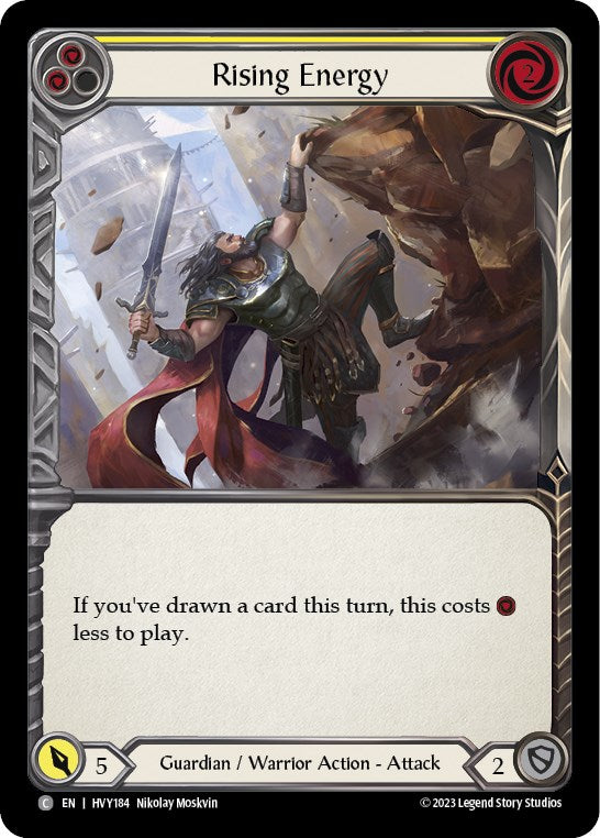 Rising Energy (Yellow) [HVY184] (Heavy Hitters)  Rainbow Foil | Good Games Adelaide SA