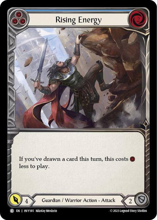 Rising Energy (Blue) [HVY185] (Heavy Hitters)  Rainbow Foil | Good Games Adelaide SA