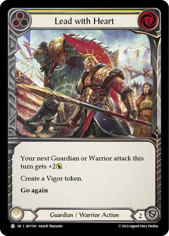 Lead with Heart (Yellow) [HVY193] (Heavy Hitters)  Rainbow Foil | Good Games Adelaide SA