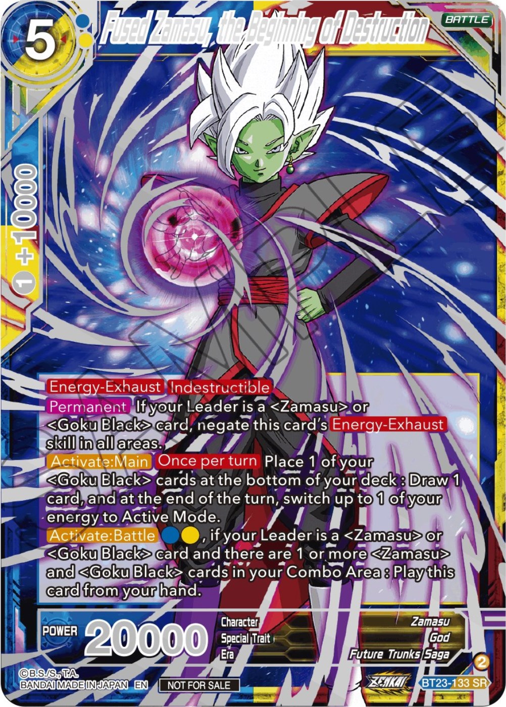 Fused Zamasu, the Beginning of Destruction (Championship 2023 Reward Alternate Art Card Set) (Holo) (BT23-133) [Tournament Promotion Cards] | Good Games Adelaide SA