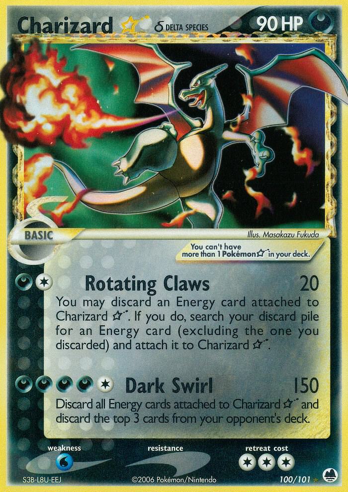 Charizard Star Delta Species 100/101 (Dragon Frontiers)  - Holofoil | Good Games Adelaide SA
