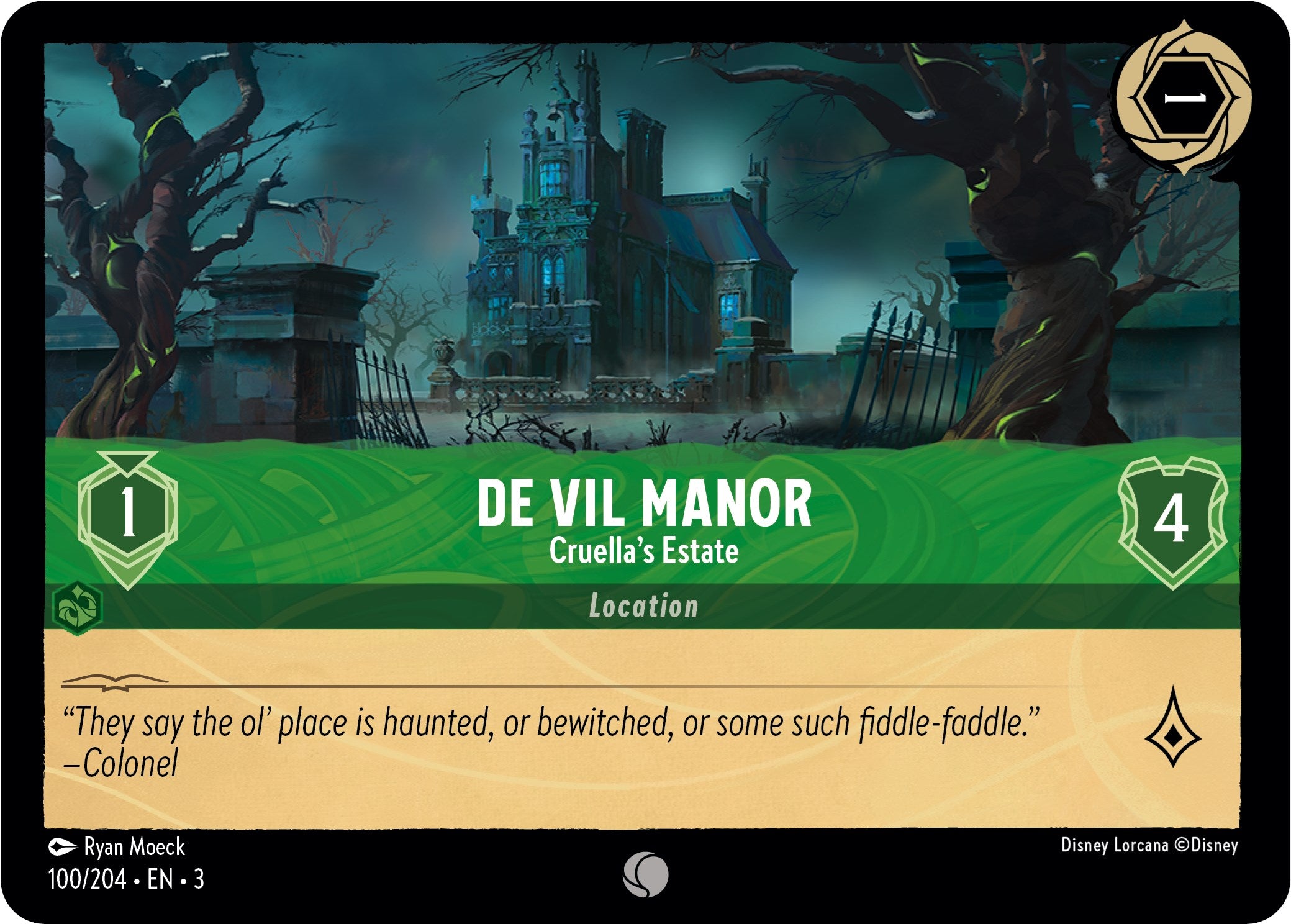 De Vil Manor - Cruella's Estate (100/204) [Into the Inklands] | Good Games Adelaide SA