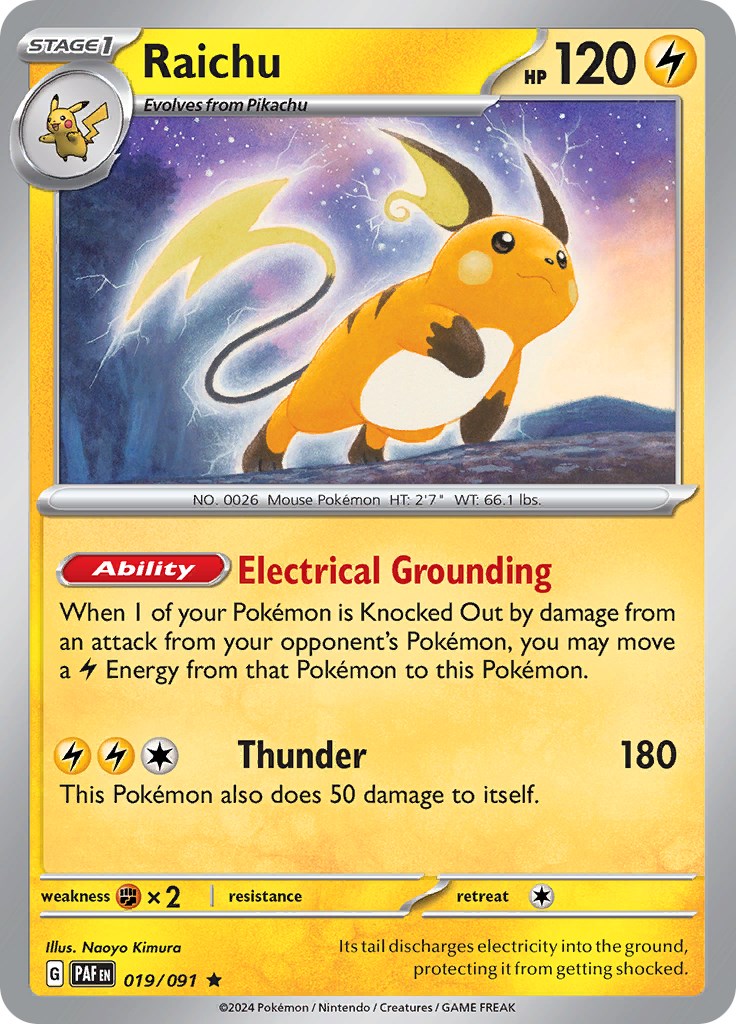 Raichu (019/091) [Scarlet & Violet: Paldean Fates] | Good Games Adelaide SA