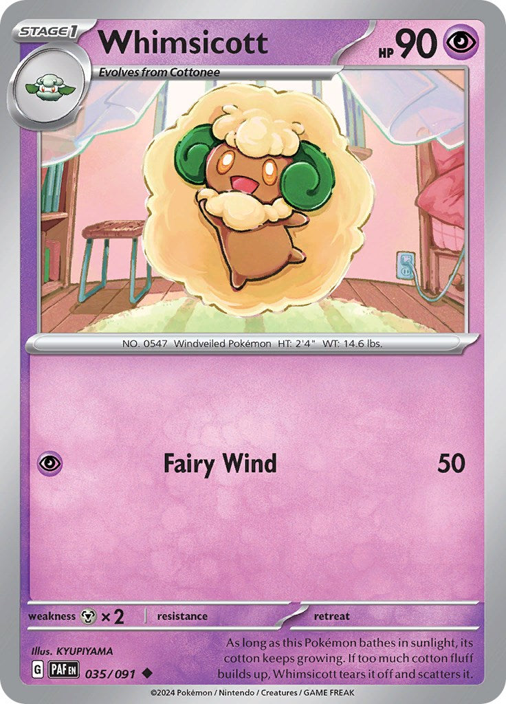 Whimsicott (035/091) [Scarlet & Violet: Paldean Fates] | Good Games Adelaide SA