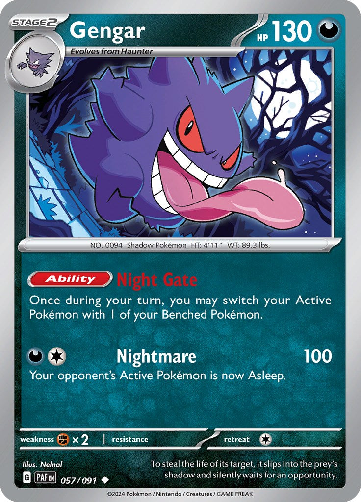 Gengar (057/091) [Scarlet & Violet: Paldean Fates] | Good Games Adelaide SA