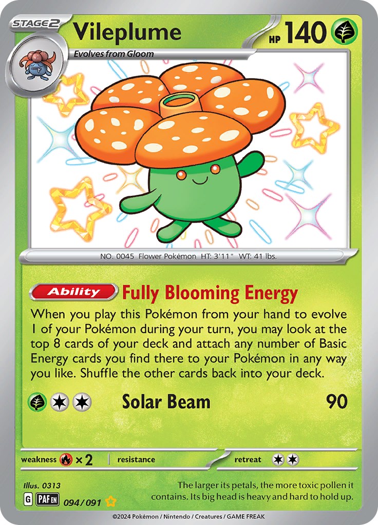 Vileplume (094/091) [Scarlet & Violet: Paldean Fates] | Good Games Adelaide SA