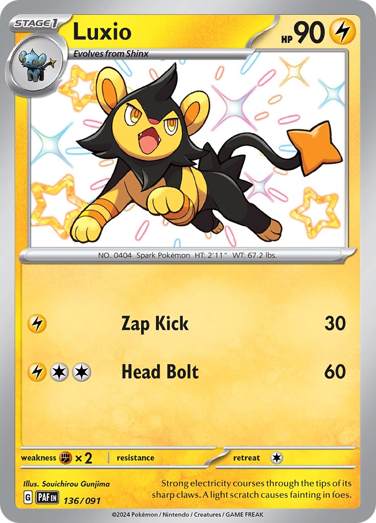 Luxio (136/091) [Scarlet & Violet: Paldean Fates] | Good Games Adelaide SA