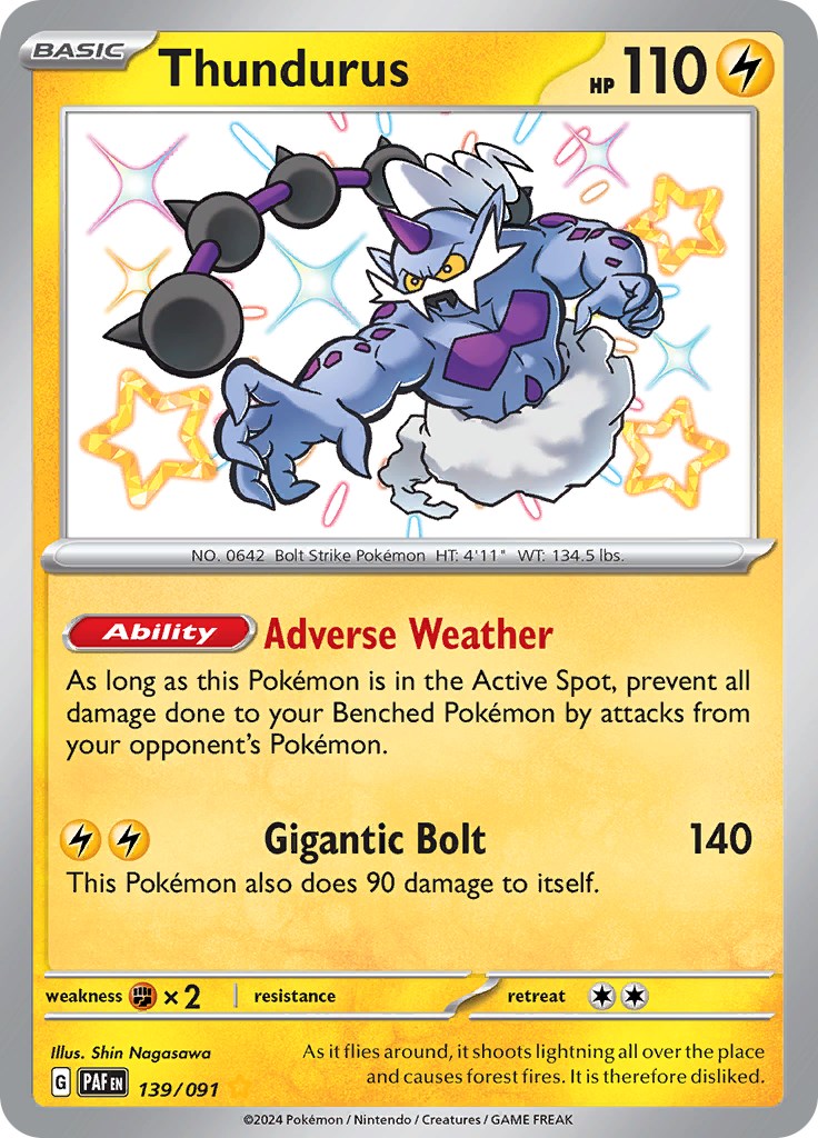 Thundurus (139/091) [Scarlet & Violet: Paldean Fates] | Good Games Adelaide SA