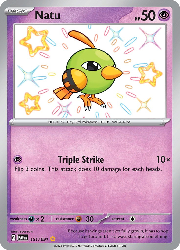 Natu (151/091) [Scarlet & Violet: Paldean Fates] | Good Games Adelaide SA