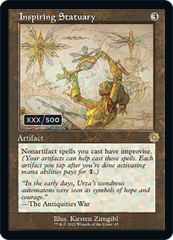 Inspiring Statuary Schematic Serial Numbered 85 (The Brothers' War: Retro Frame Artifacts)  - Foil | Good Games Adelaide SA