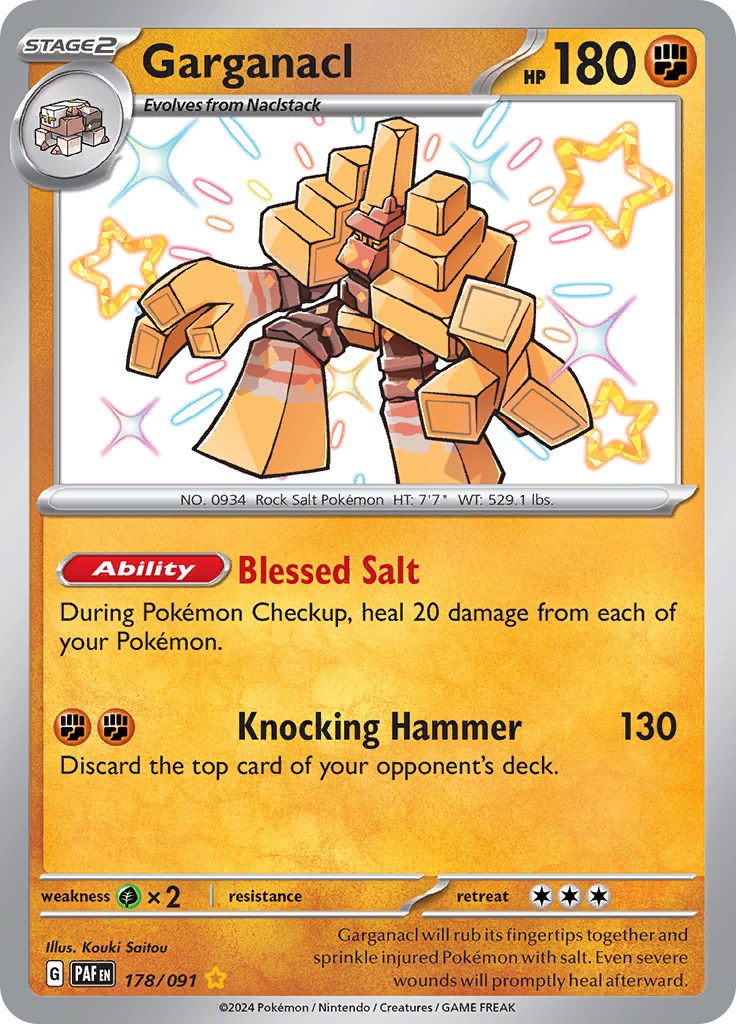 Garganacl (178/091) [Scarlet & Violet: Paldean Fates] | Good Games Adelaide SA