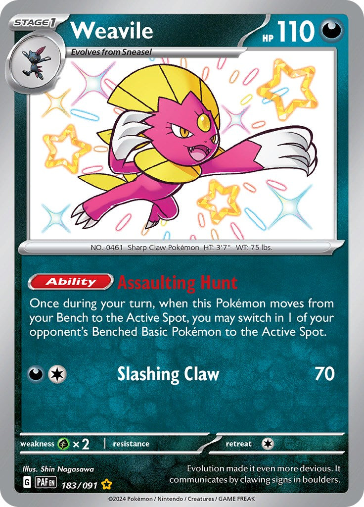 Weavile (183/091) [Scarlet & Violet: Paldean Fates] | Good Games Adelaide SA