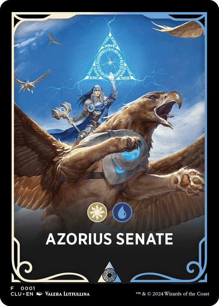 Azorius Senate Theme Card [Ravnica: Clue Edition Tokens] | Good Games Adelaide SA