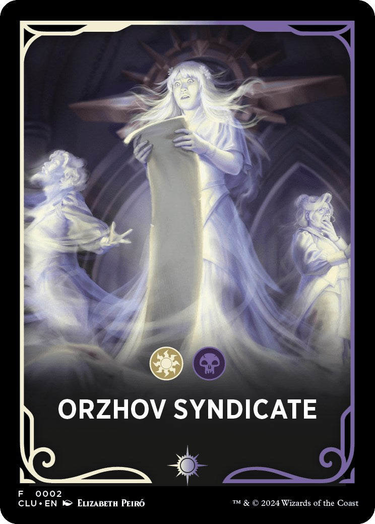 Orzhov Syndicate Theme Card [Ravnica: Clue Edition Tokens] | Good Games Adelaide SA