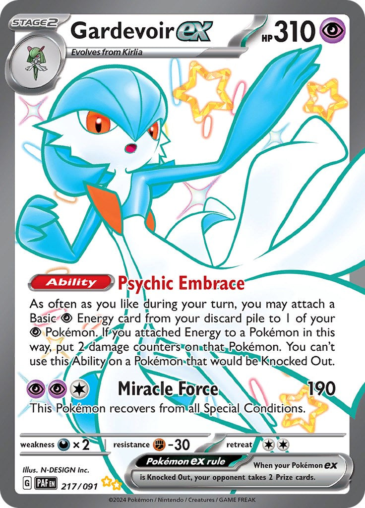 Gardevoir ex (217/091) [Scarlet & Violet: Paldean Fates] | Good Games Adelaide SA