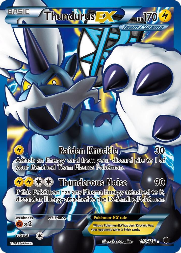 Thundurus EX Team Plasma 110 Full Art 110/116 (Plasma Freeze)  - Holofoil | Good Games Adelaide SA