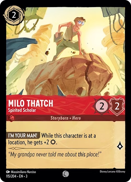 Milo Thatch - Spirited Scholar (115/204) [Into the Inklands] | Good Games Adelaide SA