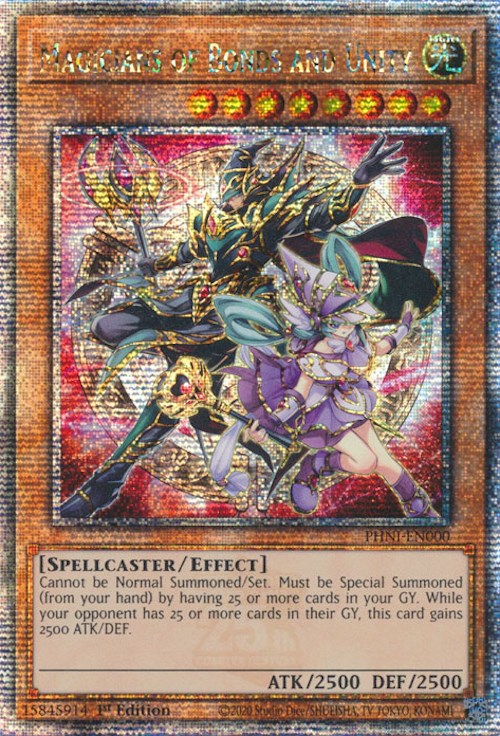 Magicians of Bonds and Unity [PHNI-EN000] Quarter Century Secret Rare | Good Games Adelaide SA