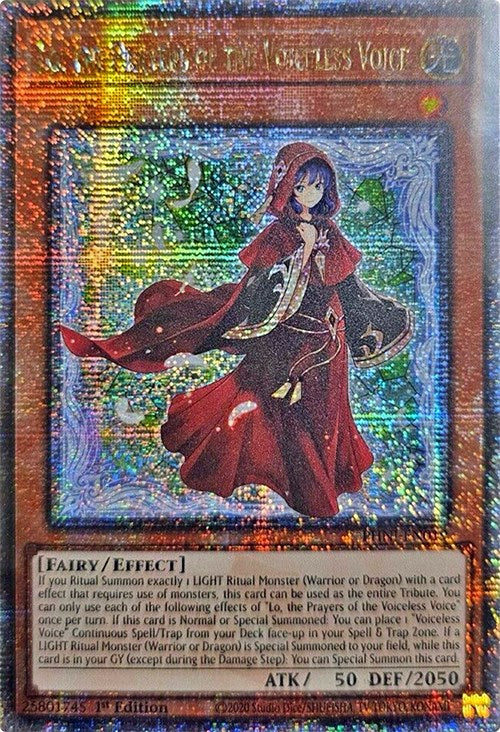 Lo, the Prayers of the Voiceless Voice [PHNI-EN019] Quarter Century Secret Rare | Good Games Adelaide SA