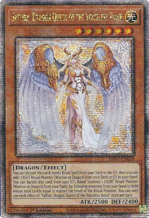 Saffira, Dragon Queen of the Voiceless Voice [PHNI-EN020] Quarter Century Secret Rare | Good Games Adelaide SA