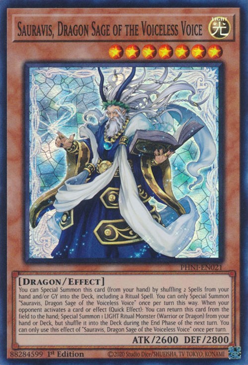 Sauravis, Dragon Sage of the Voiceless Voice [PHNI-EN021] Super Rare | Good Games Adelaide SA