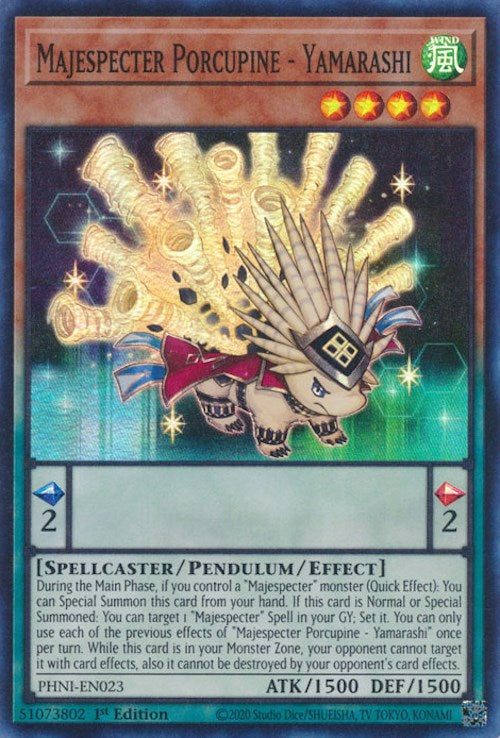 Majespecter Porcupine - Yamarashi [PHNI-EN023] Super Rare | Good Games Adelaide SA