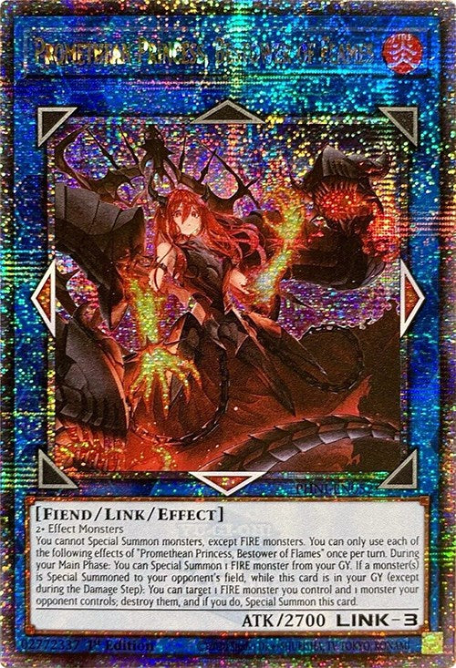 Promethean Princess, Bestower of Flames [PHNI-EN052] Quarter Century Secret Rare | Good Games Adelaide SA