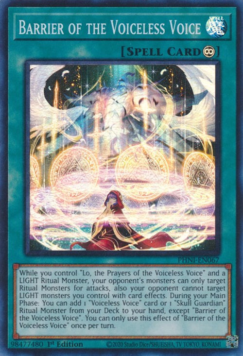 Barrier of the Voiceless Voice [PHNI-EN067] Super Rare | Good Games Adelaide SA