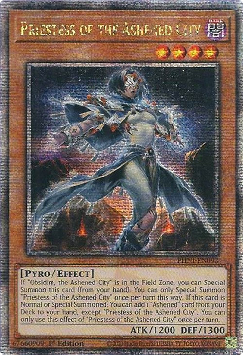 Priestess of the Ashened City [PHNI-EN093] Quarter Century Secret Rare | Good Games Adelaide SA