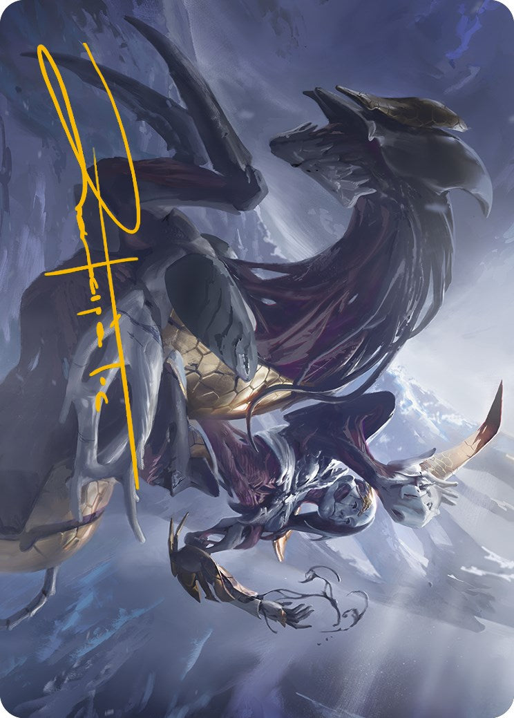 Ria Ivor, Bane of Bladehold Art Card (Gold-Stamped Signature) [Phyrexia: All Will Be One Art Series] | Good Games Adelaide SA