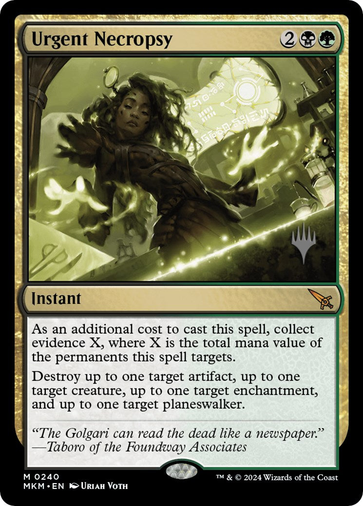 Urgent Necropsy (Promo Pack) [Murders at Karlov Manor Promos] | Good Games Adelaide SA