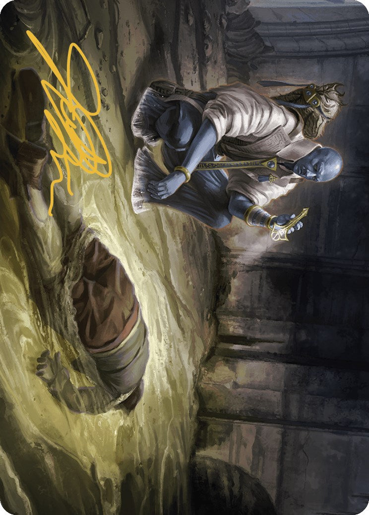 Drag the Canal Art Card (Gold-Stamped Signature) [Murders at Karlov Manor Art Series] | Good Games Adelaide SA