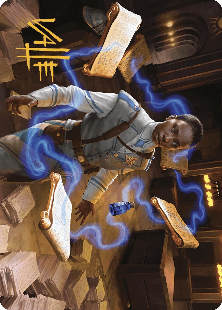 Case File Auditor Art Card (Gold-Stamped Signature) [Murders at Karlov Manor Art Series] | Good Games Adelaide SA