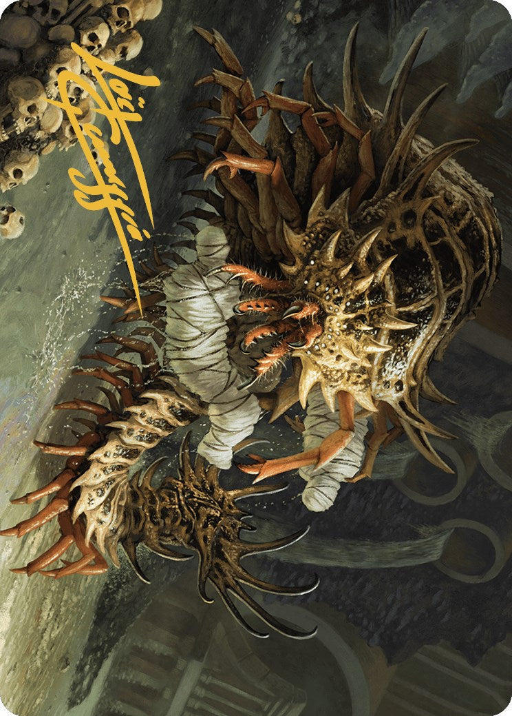 Rot Farm Mortipede Art Card (Gold-Stamped Signature) [Murders at Karlov Manor Art Series] | Good Games Adelaide SA