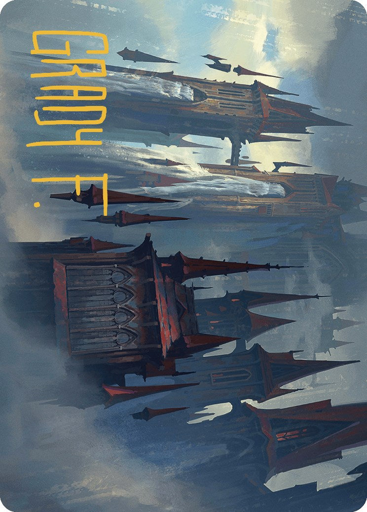 Thundering Falls Art Card (Gold-Stamped Signature) [Murders at Karlov Manor Art Series] | Good Games Adelaide SA