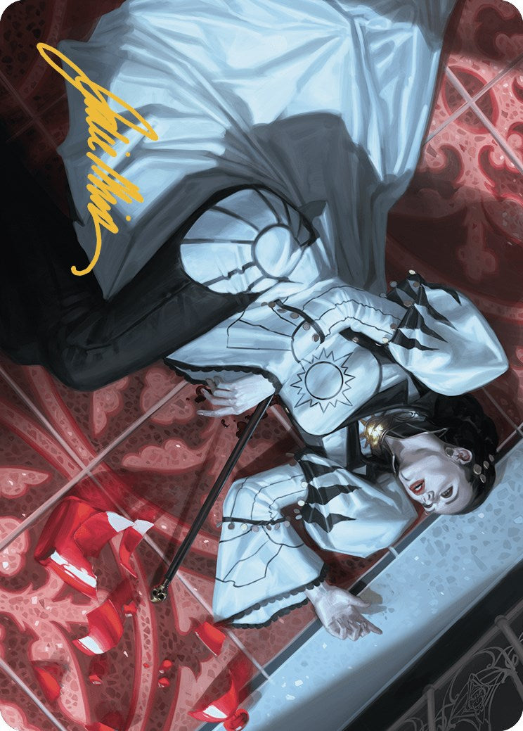 Deadly Complication Art Card (18/49) (Gold-Stamped Signature) [Murders at Karlov Manor Art Series] | Good Games Adelaide SA