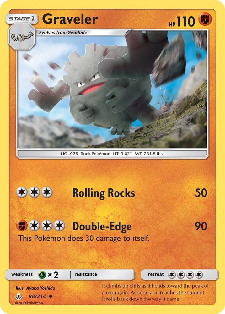 Graveler 88/214 (SM - Unbroken Bonds)  | Good Games Adelaide SA