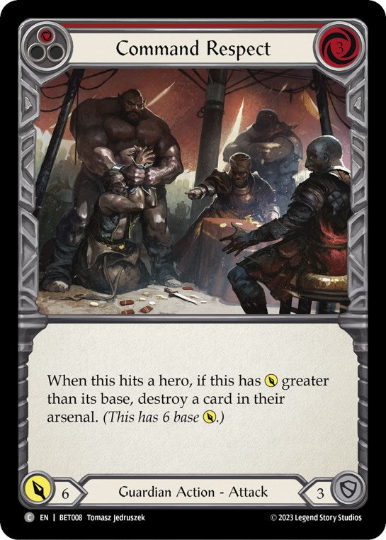 Command Respect (Red) [BET008] (Heavy Hitters Betsy Blitz Deck) | Good Games Adelaide SA