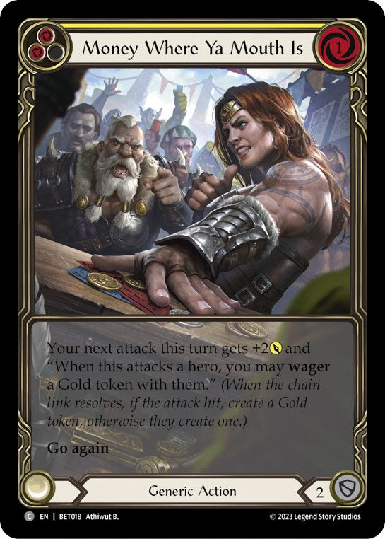 Money Where Ya Mouth Is (Yellow) [BET018] (Heavy Hitters Betsy Blitz Deck) | Good Games Adelaide SA