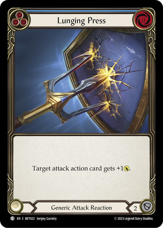 Lunging Press (Blue) [BET022] (Heavy Hitters Betsy Blitz Deck) | Good Games Adelaide SA