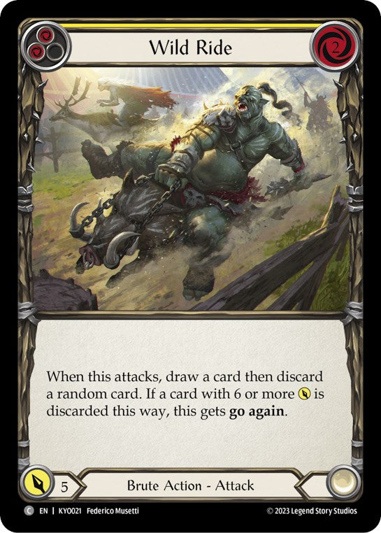 Wild Ride (Yellow) [KYO021] (Heavy Hitters Kayo Blitz Deck) | Good Games Adelaide SA