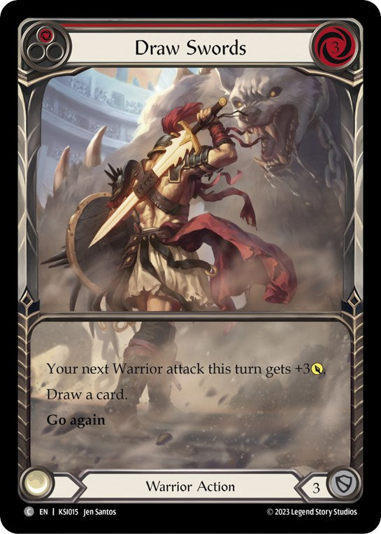 Draw Swords (Red) [KSI015] (Heavy Hitters Kassai Blitz Deck) | Good Games Adelaide SA